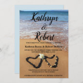 Schöne Maui Lei & Beach Hochzeit Einladung (Vorne/Hinten)