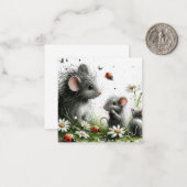 Schöne Maus-Karte Mitteilungskarte (Vorderseite/Rückseite Beispiel)