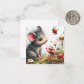 Schöne Maus-Karte Mitteilungskarte (Vorderseite/Rückseite Beispiel)