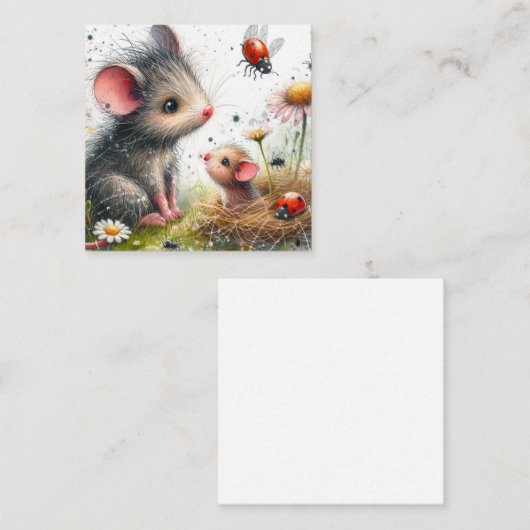 Schöne Maus-Karte Mitteilungskarte (Vorne/Hinten)