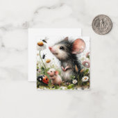 Schöne Maus-Karte Mitteilungskarte (Vorderseite/Rückseite Beispiel)