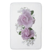 Schöne Mauve Rose White Badematte (Vorderseite Vertikal)