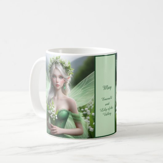 Schöne May Fairy in Lilies of the Valley Kaffeetasse (Vorderseite Links)