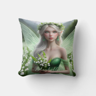 Schöne May Fairy in Lilies of the Valley Kissen