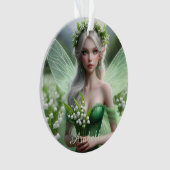 Schöne May Fairy in Lilies of the Valley Ornament (Vorderseite)
