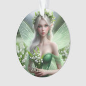 Schöne May Fairy in Lilies of the Valley Ornament (Vorderseite)