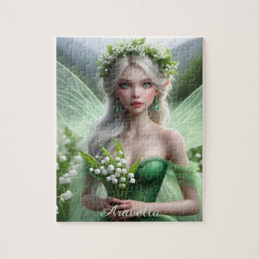 Schöne May Fairy in Lilies of the Valley Puzzle (Vertikal)