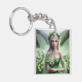 Schöne May Fairy in Lilies of the Valley Schlüsselanhänger (Vorderseite links)