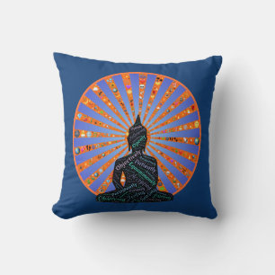 Schöne Mediationsdiskette mit Buddha-Silhouette Kissen