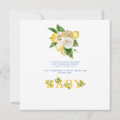 Schöne mediterrane Blütendusche Einladung (Rückseite)