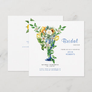 Schöne mediterrane florale Brautparty Einladung