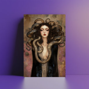 Schöne Medusa - griechisches Jugendstil-Portrait Postkarte