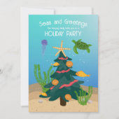 Schöne Meere und Grüße Seefahrt Schöner Urlaub Einladung (Vorderseite)