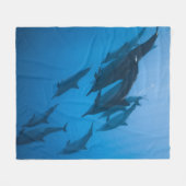 Schöne Meereslebewesen Fleecedecke (Vorderseite (Horizontal))