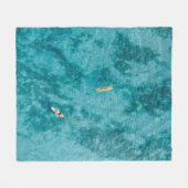 Schöne Meereslebewesen Fleecedecke (Vorderseite (Horizontal))