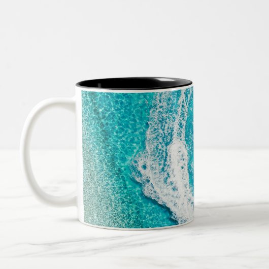 Schöne Meereslebewesen Zweifarbige Tasse (Links)