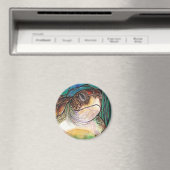 Schöne Meeresschildkröte Gestaltete Glaskunst Magnet (In Situ (Geschirrspüler))