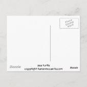 Schöne Meeresschildkröte Gestaltete Glaskunst Postkarte (Rückseite)