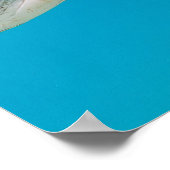 Schöne Meeresschildkröte Schwimmen im Ozean Poster (Ecke)