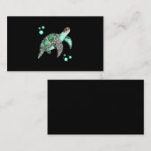 Schöne Meeresschildkröte Visitenkarte (Vorne/Hinten)