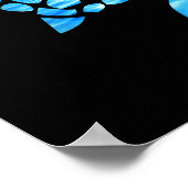 Schöne Meeresschildkröten-Silhouette aus dem Meer Poster (Ecke)