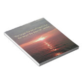 Schöne Meeressonnengang Inspiration Zitat Notizblock (angewinkelt)