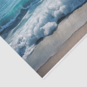 Schöne Meereswellen, die am Strand abstürzen Seidenpapier (Ausschnitt)