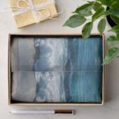 Schöne Meereswellen, die am Strand abstürzen Seidenpapier (Geschenk)