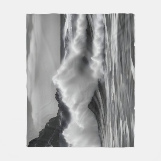 Schöne Meereswellen Fleecedecke (Vorderseite)