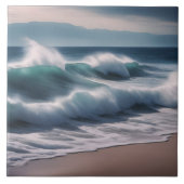 Schöne Meereswellen Fliese (Vorderseite)