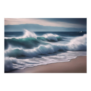 Schöne Meereswellen Fotodruck