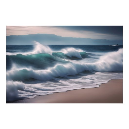 Schöne Meereswellen Fotodruck (Vorne)