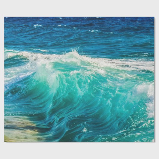 Schöne Meereswellen Geschenkpapier (Flach)