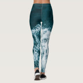 Schöne Meereswellen Leggings (Rückseite)