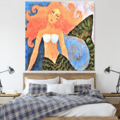 Schöne Meerjungfrau Abstrakte digitale Malerei Leinwanddruck (Insitu (Schlafzimmer))
