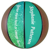 Schöne Meerjungfrau Aquamariner Glitzer Sparkling Basketball (Vertikal)