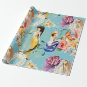 Schöne Meerjungfrau farbenfroh Geschenkpapier (Ungerollt)