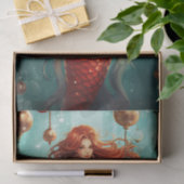 Schöne Meerjungfrau Happy Holidays Weihnachten Seidenpapier (Geschenk)