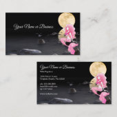 Schöne Meerjungfrau in Pink mit Vollmond Visitenkarte (Vorne/Hinten)