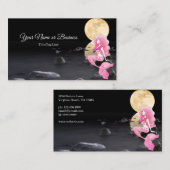 Schöne Meerjungfrau in Pink mit Vollmond Visitenkarte (Vorne/Hinten)