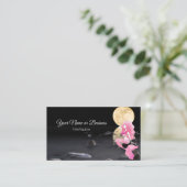 Schöne Meerjungfrau in Pink mit Vollmond Visitenkarte (Stehend Vorderseite)