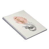 Schöne Meerjungfrau in rosa Haare mit Ihrem Namen Notizblock (Rechte Seite)