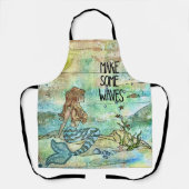 Schöne Meerjungfrau macht einige Waves Schürze (Vorderseite)