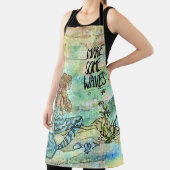 Schöne Meerjungfrau macht einige Waves Schürze (InSitu)