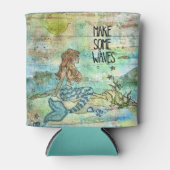 Schöne Meerjungfrau macht Wellen kälter Dosenkühler (Vorderseite)