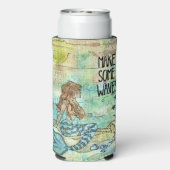 Schöne Meerjungfrau macht Wellen Selters Dosenkühler (Seltzer Rückseite)