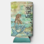 Schöne Meerjungfrau macht Wellen Selters Dosenkühler (Rückseite)