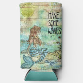 Schöne Meerjungfrau macht Wellen Selters Dosenkühler (Vorderseite)