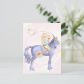 Schöne Meerjungfrau mit Baby Child Unicorn Postkarte (Stehend Vorderseite)