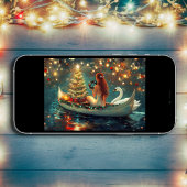 Schöne Meerjungfrau mit Swan Weihnachten